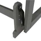 Poly Lumber Patio Glider, HIPS Material Weather-Resistant Swing Bench for Outdoor Porch Garden, Gray