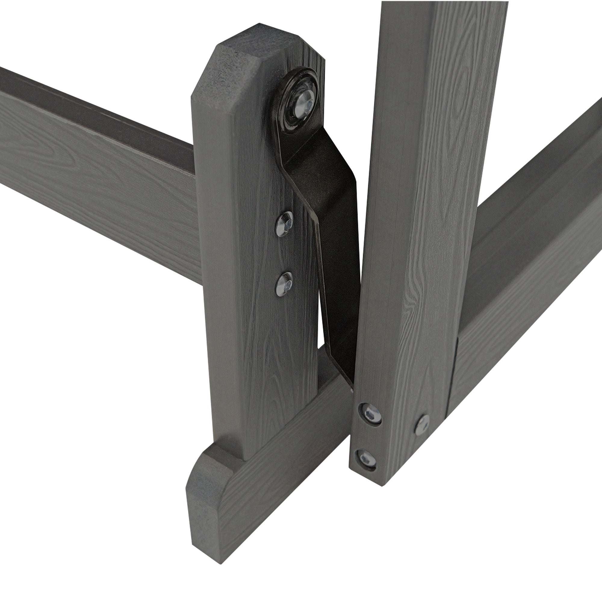 Poly Lumber Patio Glider, HIPS Material Weather-Resistant Swing Bench for Outdoor Porch Garden, Gray