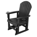 Fortune Candy HDPE Patio Glider Chair, Weather-Resistant, for Outdoor, Patio, Porch, Yard  (Black, 1-Seat)