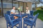 Patio Dining Set, 36.2-Inches ，5 Piece, Navy Blue