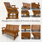 Patio Glider  3-Seater,  Brown