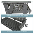 HDPE Porch Swing with 18/8 Stainless Steel Bolts, Ergonomic Design, Ultra Weather-Resistant, Heavy Duty 1200 LBS, for Outdoor Patio Garden Yard (Gray)