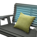 HDPE Porch Swing with 18/8 Stainless Steel Bolts, Ergonomic Design, Ultra Weather-Resistant, Heavy Duty 1200 LBS, for Outdoor Patio Garden Yard (Gray)