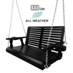 Porch Swing  4 FT Extra Large, Black
