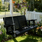 Porch Swing  4 FT Extra Large, Black