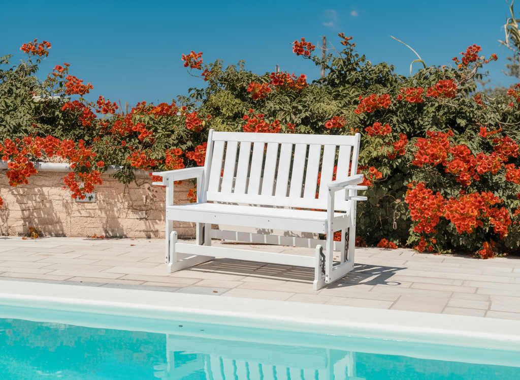 Patio Glider,  White