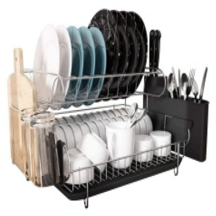 Stainless Steel 18.89'' Width Multifunctional 2-Tier Dish Drying Rack