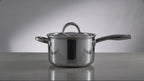 Fortune Candy 4-Quart Saucepan with Lid, Tri-Ply, 18/8 Stainless Steel, Advanced Welding Technology, Dishwasher Safe, Induction Ready, Mirror Finish