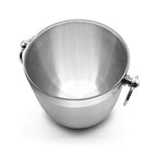 Fortune Candy Insulated Ice Bucket - Double Walled Stainless Steel Ice Bucket with Ice Tongs, Scoop, Lid, and Exclusive Handmade Nylon Holder - 2.8 L, Silver/Navy Blue 2 - Fortune Candy