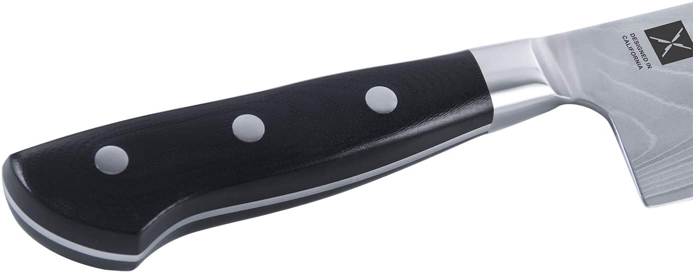 Fortune Candy 8 Inch Chef’s Knife - Damascus Japanese AUS-10 Stainless Steel Kitchen Knife - Full Tang, Classic Handle