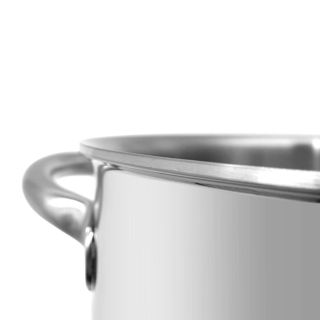 Fortune Candy 4-Quart Saucepan with Lid, Tri-Ply, 18/8 Stainless Steel, Advanced Welding Technology, Mirror Finish - Fortune Candy