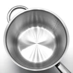 Fortune Candy 4-Quart Saucepan with Lid, Tri-Ply, 18/8 Stainless Steel, Advanced Welding Technology, Mirror Finish - Fortune Candy