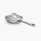 Fortune Candy Fry Pan with Lid, 3-ply Skillet, 18/8 Stainless Steel, Induction Ready, Dishwasher Safe, Silver (8-Inch)