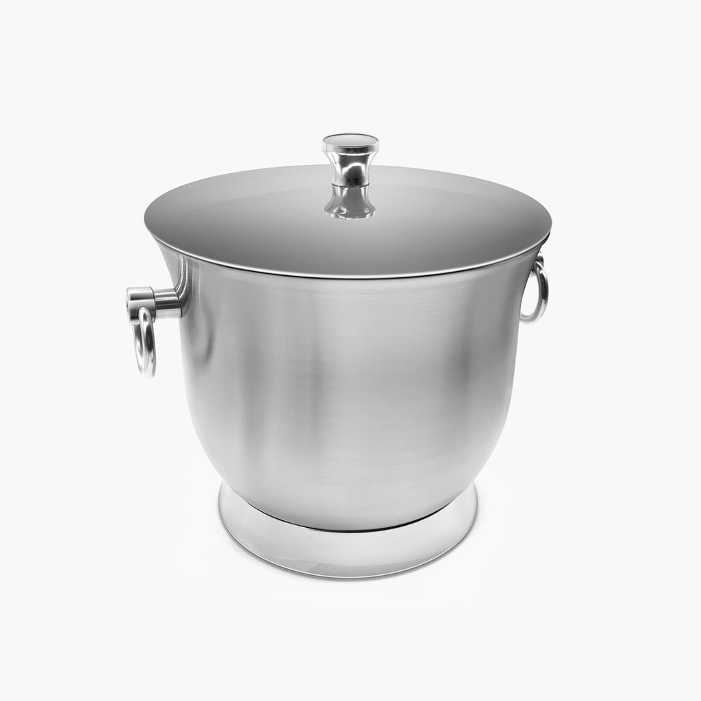 Fortune Candy Insulated Ice Bucket - Double Walled Stainless Steel Ice Bucket with Ice Tongs and Lid - 3.3 L